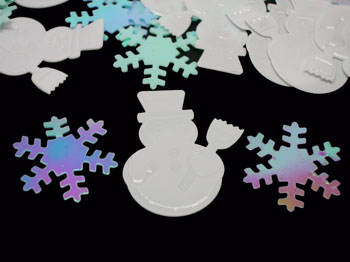 Snowman and Snowflake Confetti